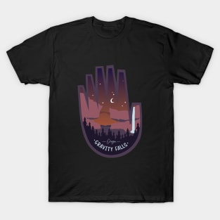 Gravity Falls Oregon at Night T-Shirt